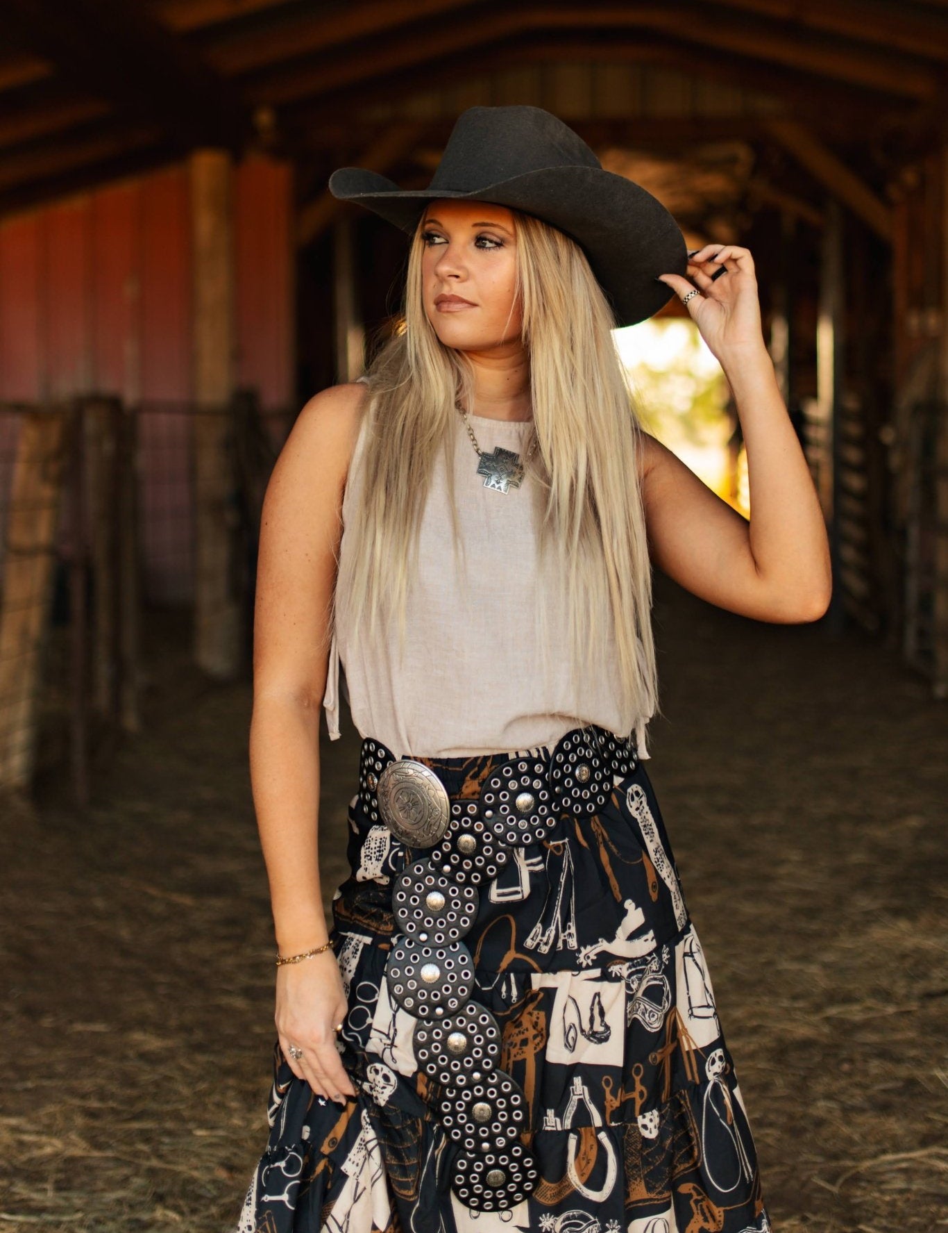 Bohemian Disc Belt Black