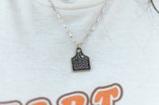 Boot Stitch Cattle Tag Necklace