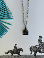 Boot Stitch Cattle Tag Necklace