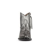 Metallic Pewter Western Ankle Boots - Sz 7.5