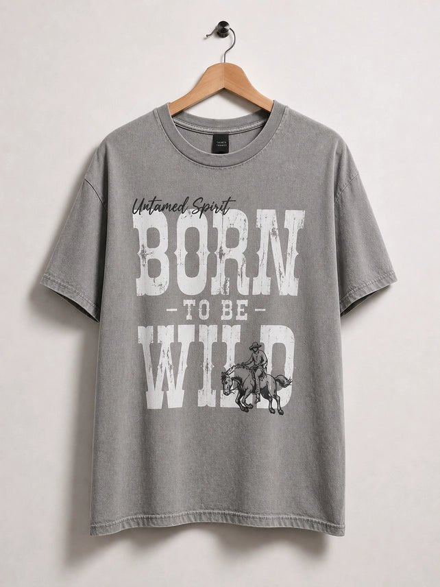 Born To Be Wild Oversized Graphic TeeS/M