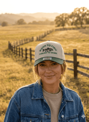 Born To Fish Forced To Work Embroidered Trucker Hat