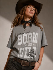 Born To Be Wild Oversized Graphic Tee