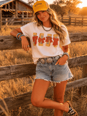 Bow Butter Sticks Graphic TeeWhiteS