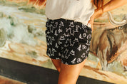 Branded Western Print Pull On Leisure ShortsS