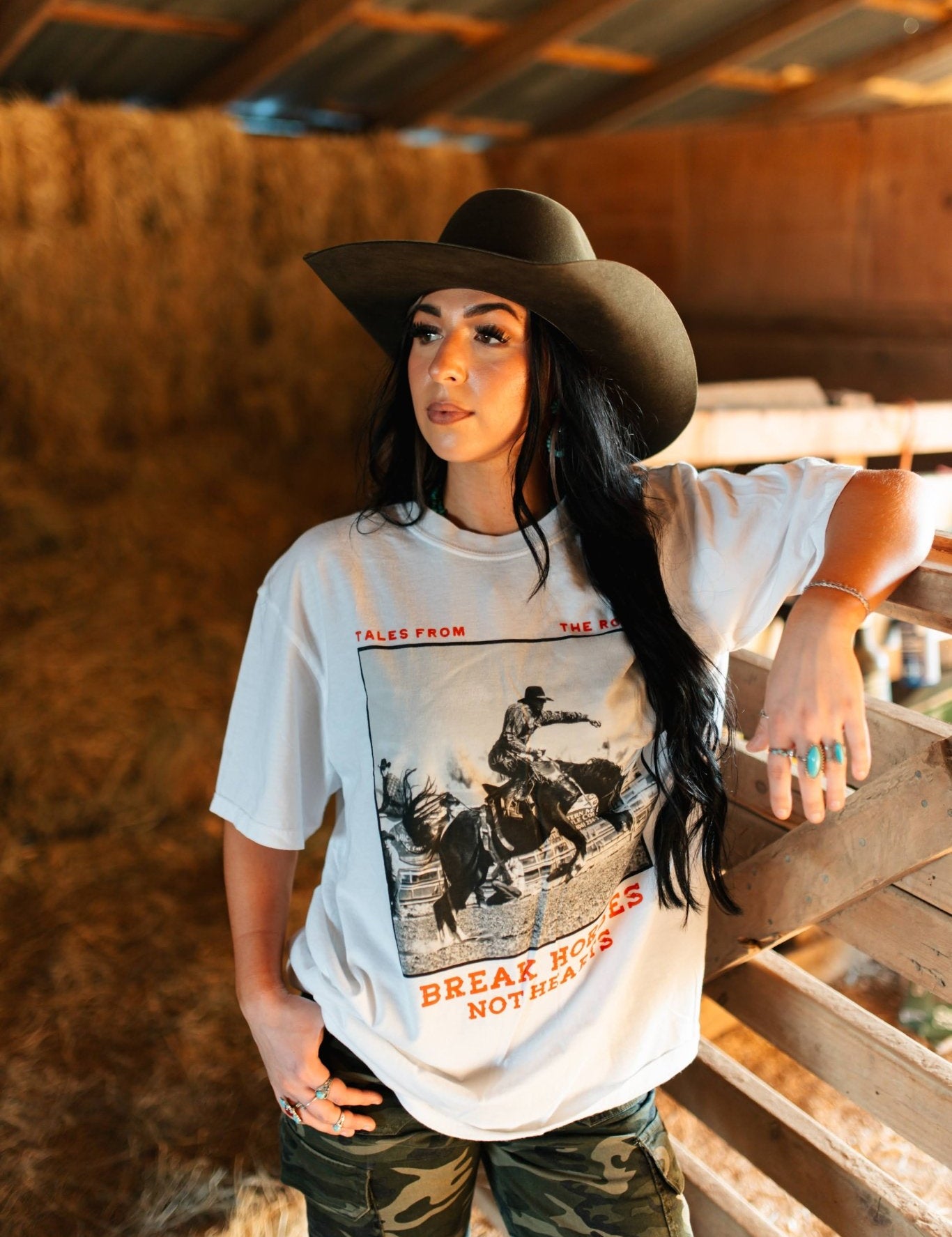 Break Horses, Not Hearts Graphic TeeWhiteS