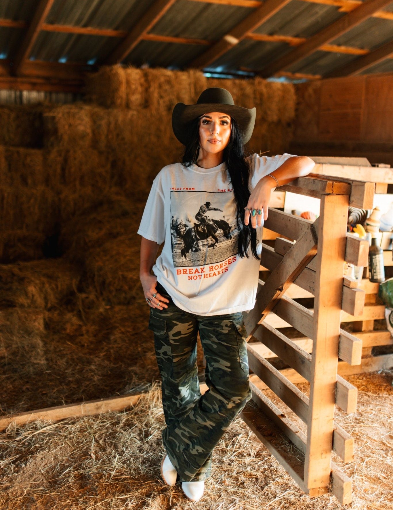 Break Horses, Not Hearts Graphic TeeWhiteS