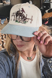 Bronc Rider Embroidered Trucker Hat