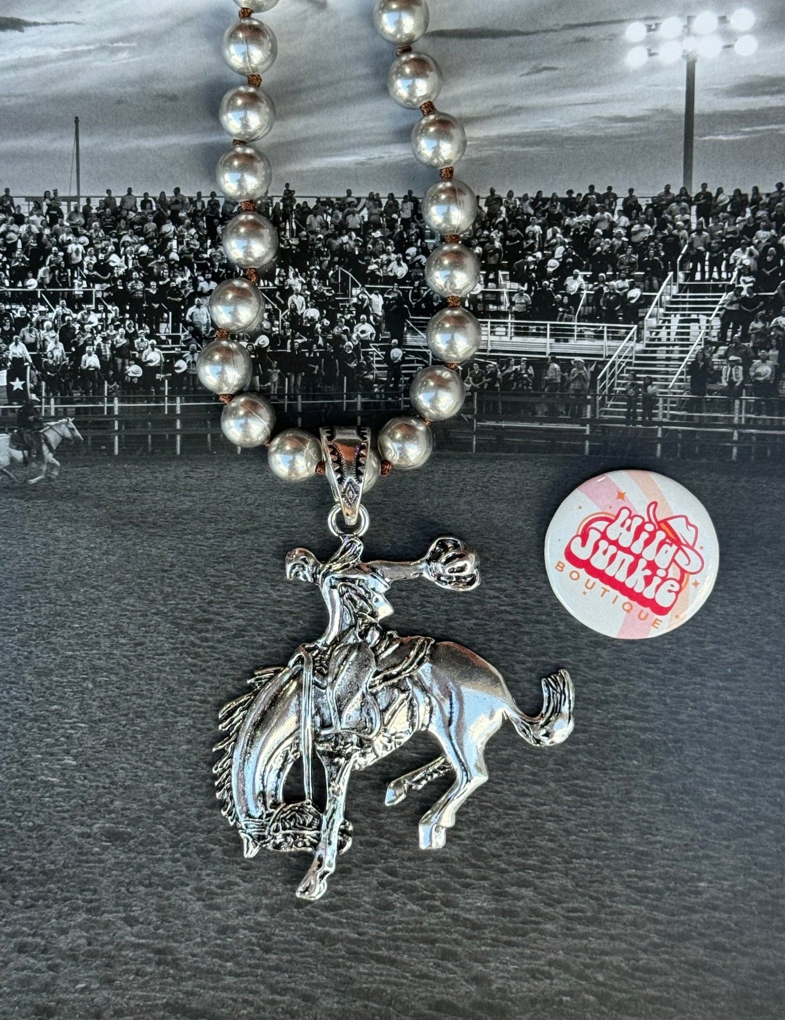 Bronc Rider Pendant Necklace