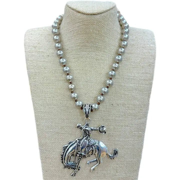 Bronc Rider Pendant Necklace