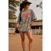 1967 Bronc Oversized Graphic TeeGrey