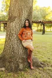Brown Aztec Turtleneck SweaterS