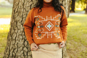 Brown Aztec Turtleneck SweaterS