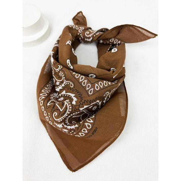 Brown Paisley Bandana