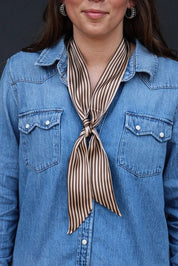 Brown Rope Stripe Twilly