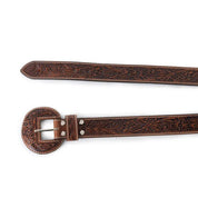 Brown Western Garden Embossed BeltS