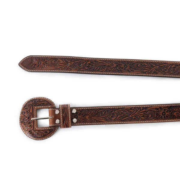 Brown Western Garden Embossed BeltS