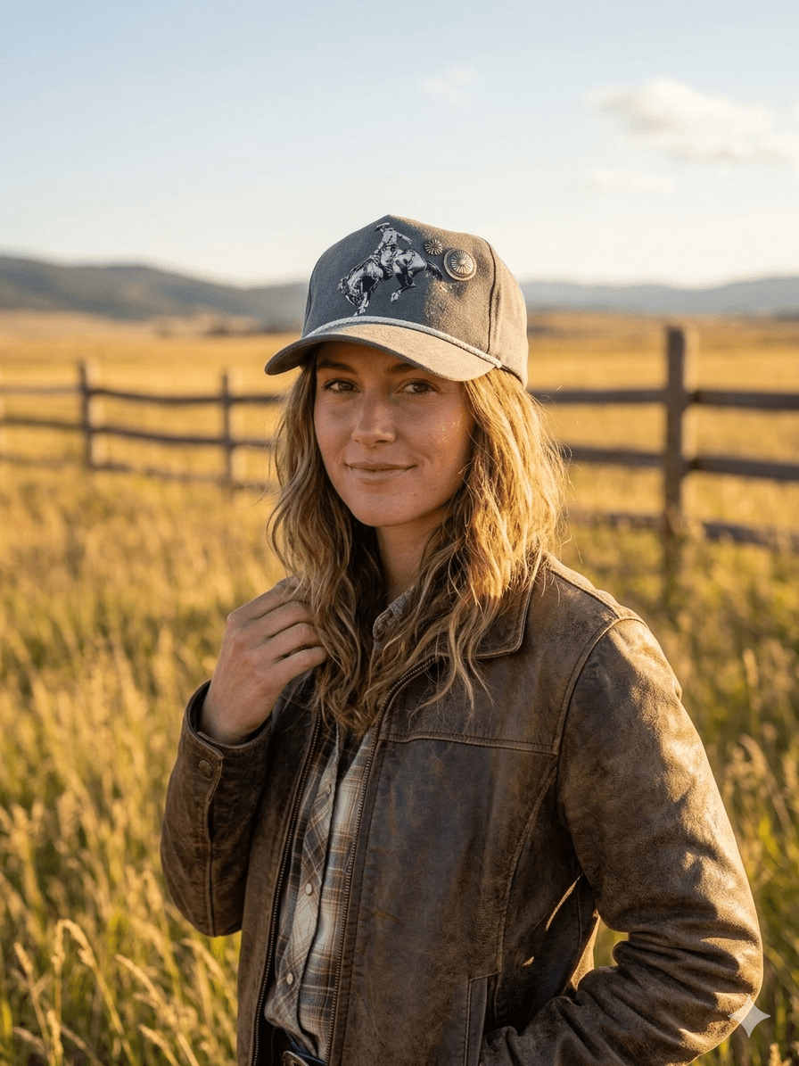 Bucking Horse Concho Trucker Hat