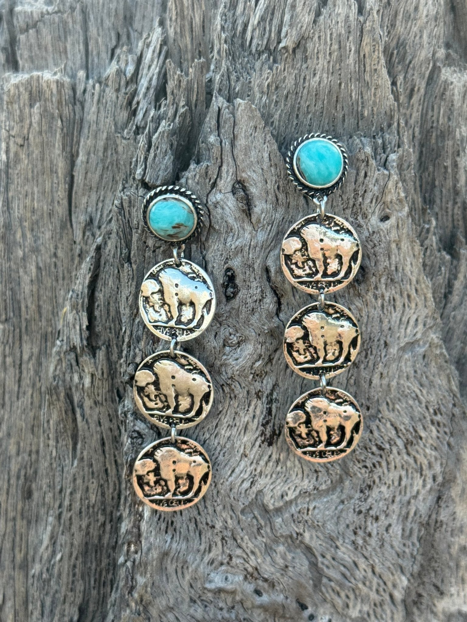 Buffalo Nickel Post Earrings