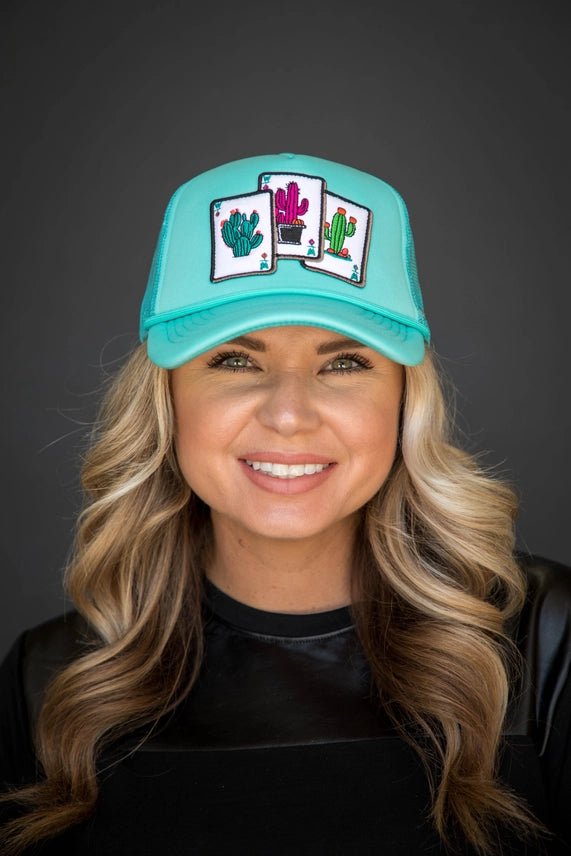 Cactus Cards Patch Trucker Hat