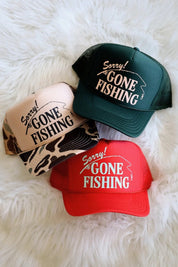 Camo Gone Fishing Trucker Hat