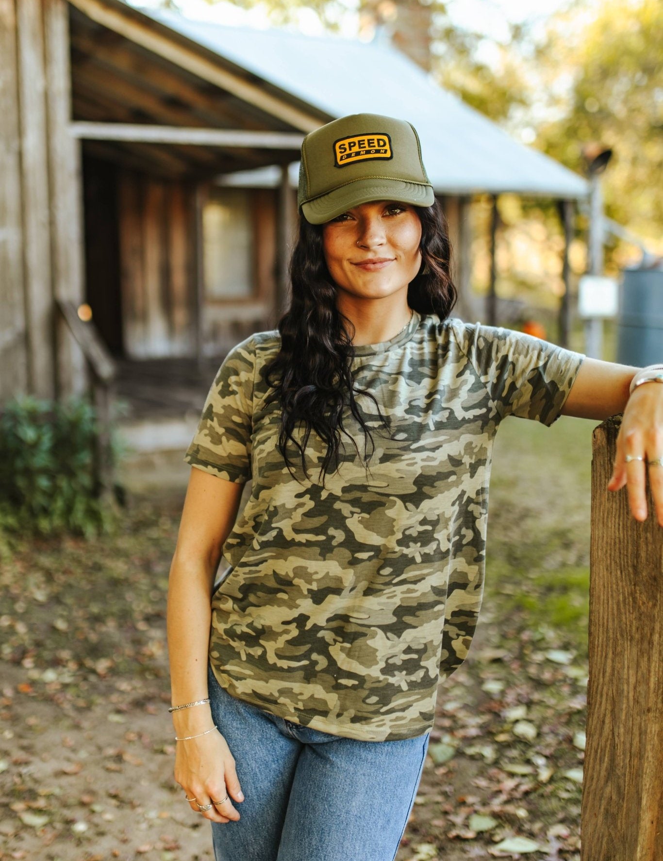Camo Print Short Sleeve TeeS