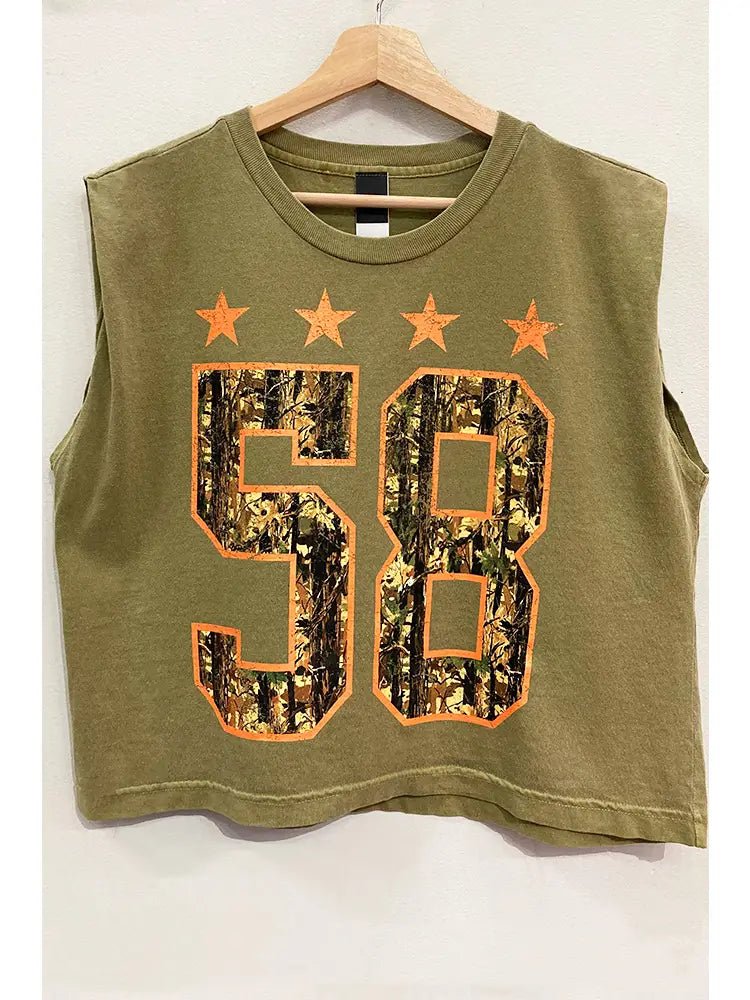 Camo Varsity Muscle TeeS/M