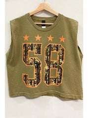 Camo Varsity Muscle TeeS/M