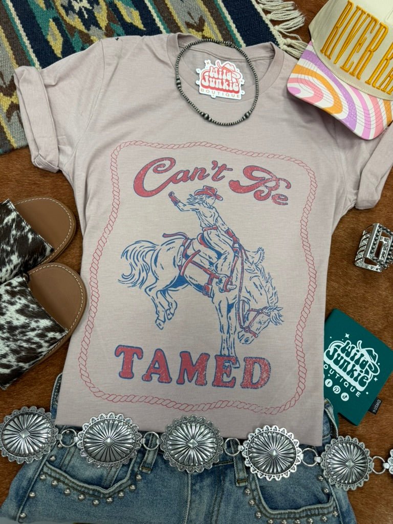 Can't Be Tamed Western Graphic TeePink GravelS