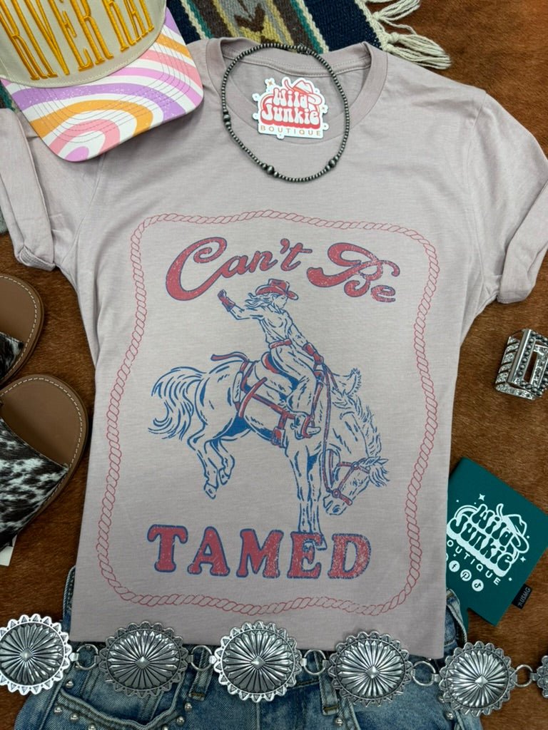 Can't Be Tamed Western Graphic TeePink GravelS