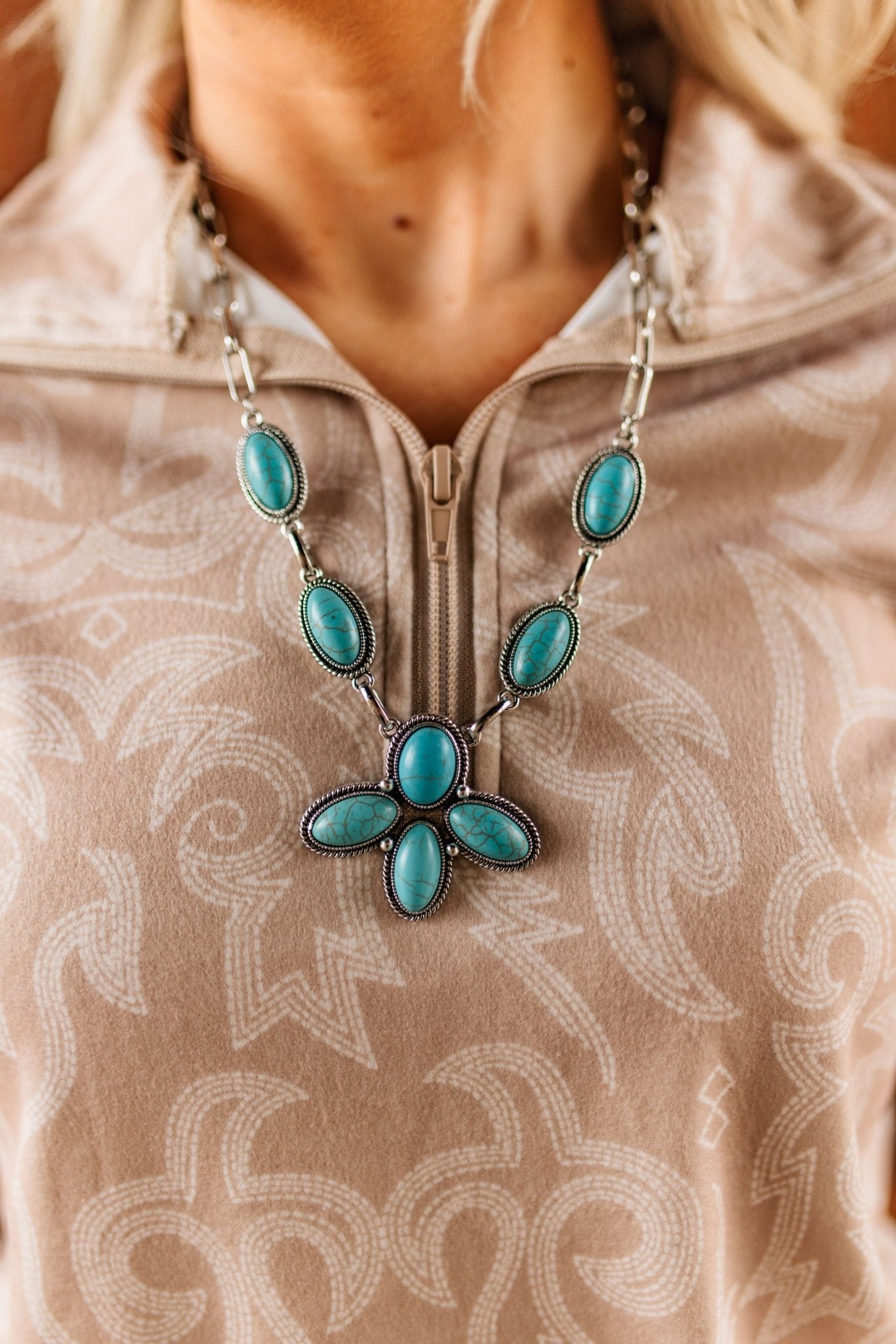 Canyon Cross Turquoise Necklace