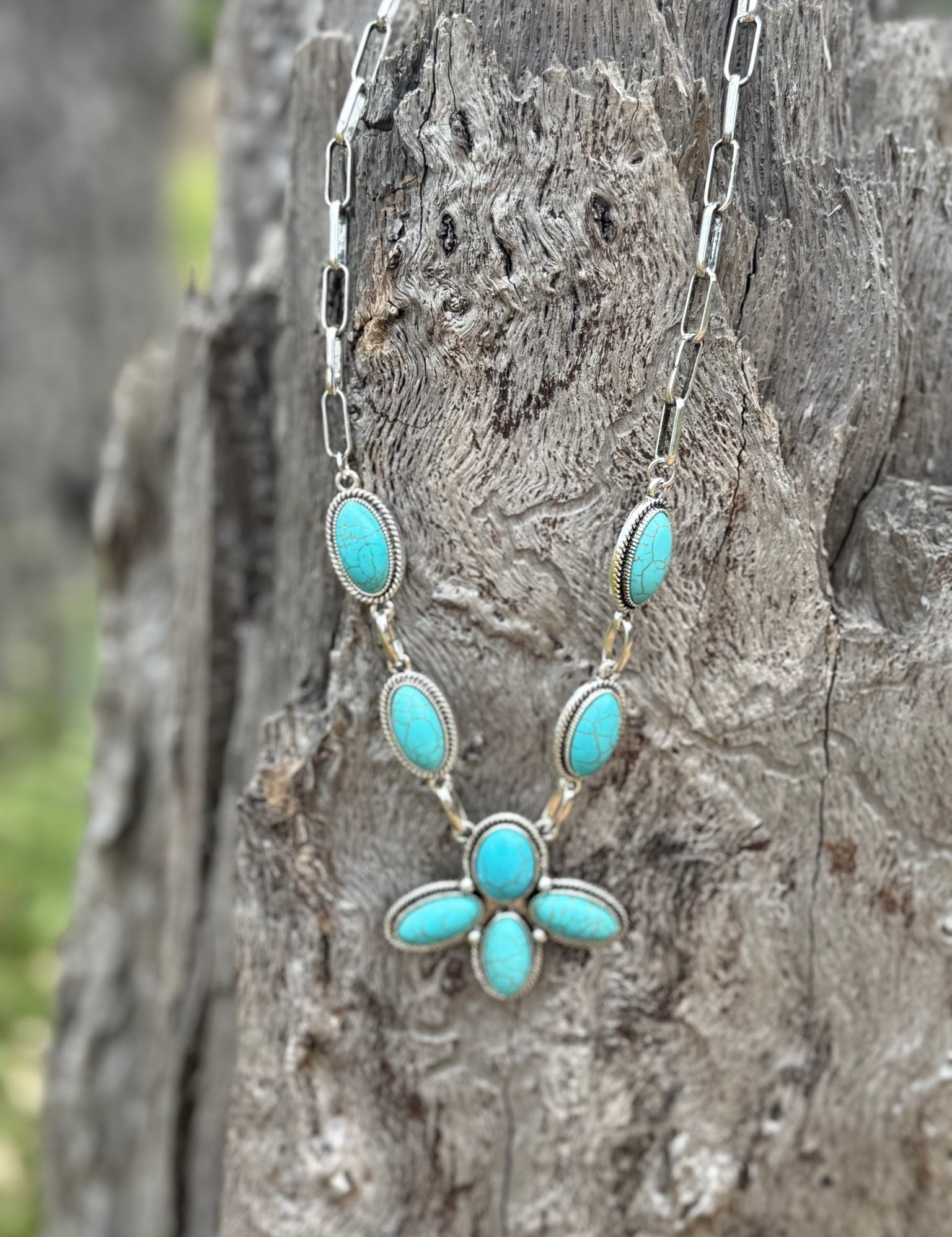 Canyon Cross Turquoise Necklace