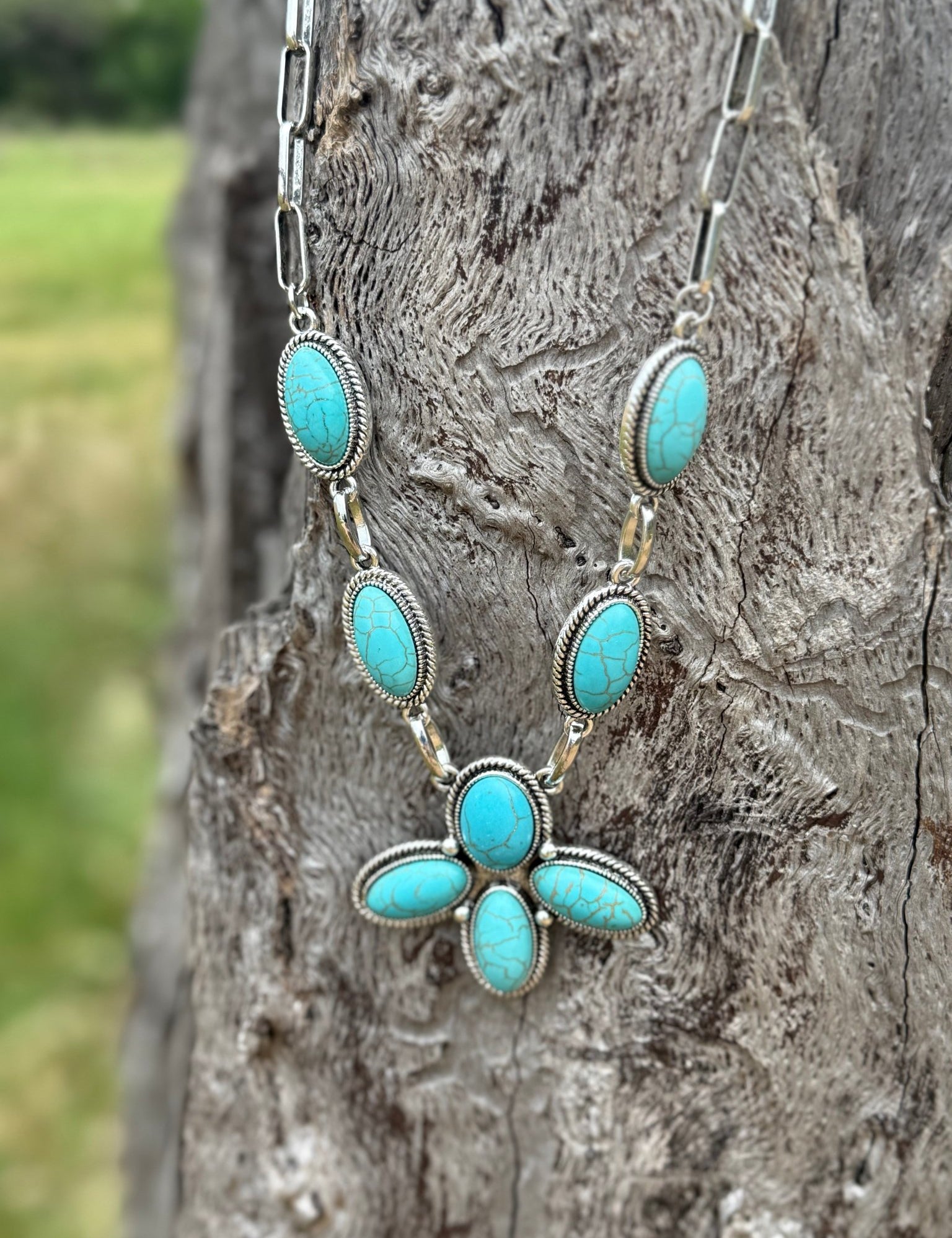 Canyon Cross Turquoise Necklace