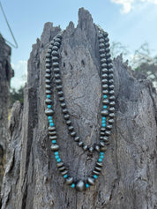 Canyon Pearl Layered Turquoise Beaded Necklace