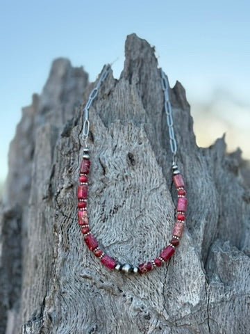 Canyon Rose Paperclip Chain Necklace