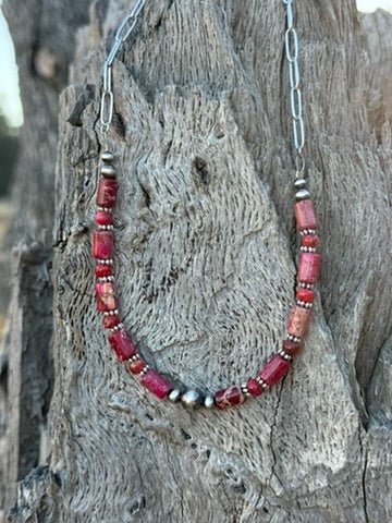 Canyon Rose Paperclip Chain Necklace