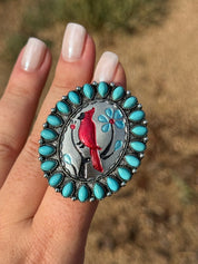 Cardinal Sky Turquoise Oval Cuff Ring