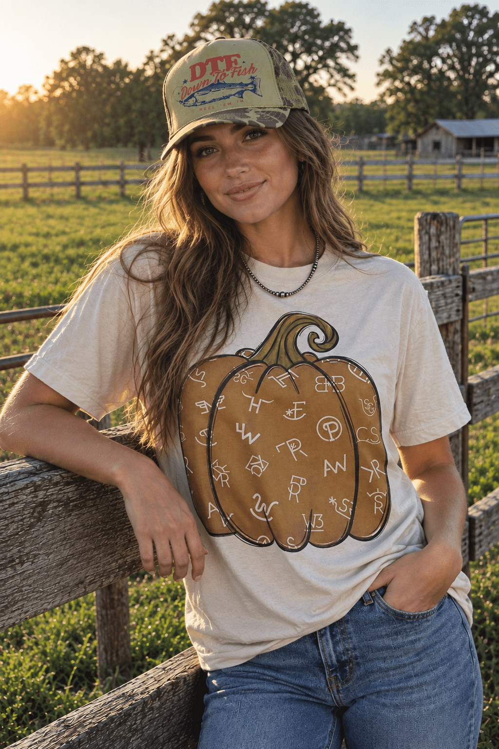 Cattle Brand Pumpkin Graphic TeeCementS