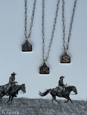 Cattle Tag Initial NecklaceA