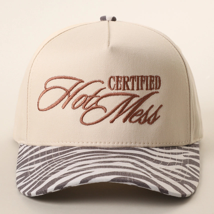 Zebra Certified Hot Mess Embroidered Trucker Hat