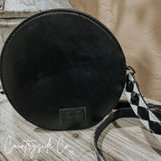 Checkered Cowhide Canteen Purse