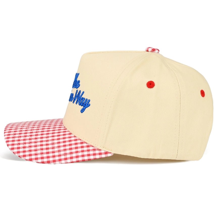 Checkered It's the American Way Embroidered Trucker Hat