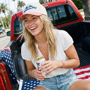 Checkered It's the American Way Embroidered Trucker Hat