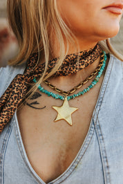 Chunky Gold Star Link Necklace