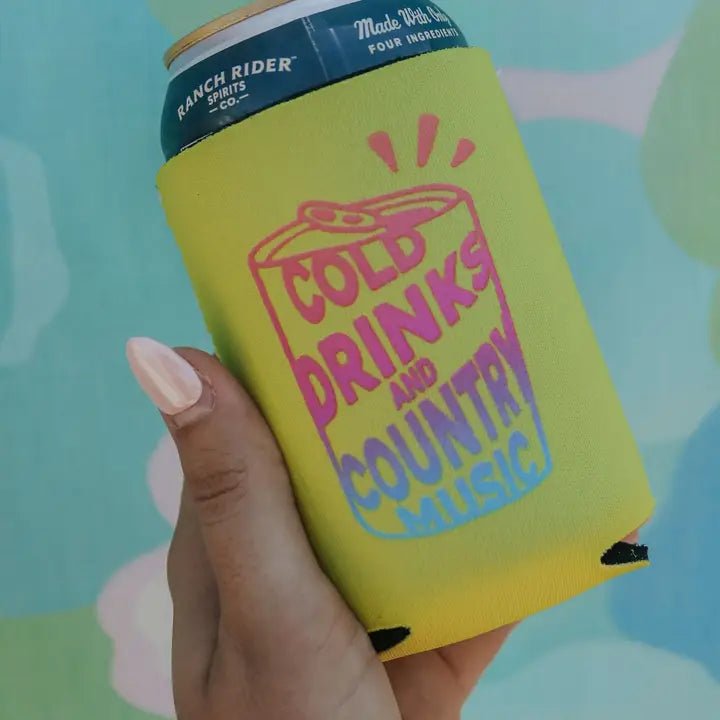 Cold Drinks & Country Music Can Cooler