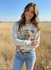 Country Christmas Santa Graphic SweatshirtSandS