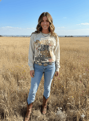 Country Christmas Santa Graphic SweatshirtSandS