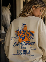 Country Music and Tequila Graphic SweatshirtSM