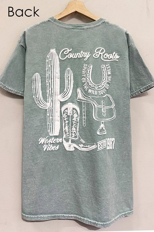 Country Roots Oversized Graphic TeeS/M