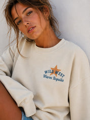 Country Music and Tequila Graphic SweatshirtSand